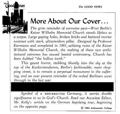 Good news 1964_Ambassador College